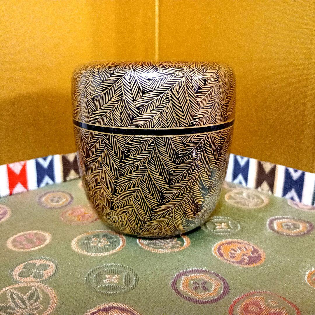 よっちゃん　棗　輪島塗　萬葉沈金　香雲造　共箱