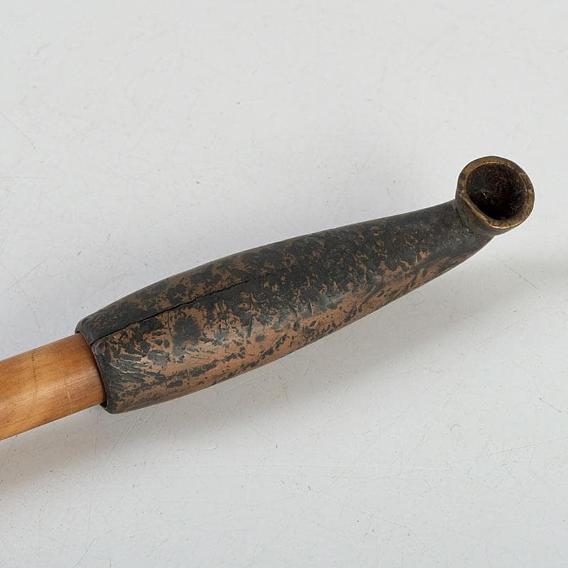 時代提げ物　喫煙具　銅製　村田銘刻印　煙管　キセル　N　9413