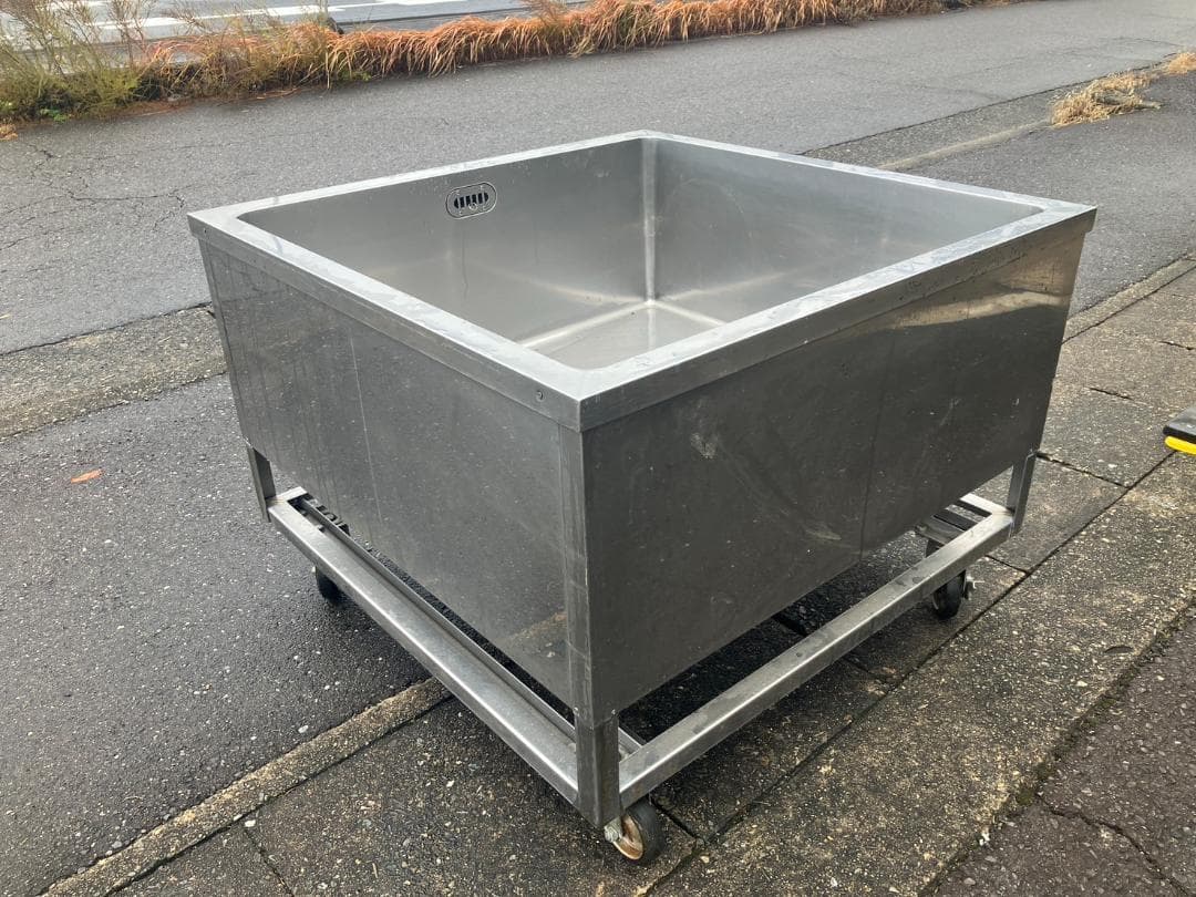 中古 大型 シンク キャスター付 水槽 1100X1100X800 ドッグバス