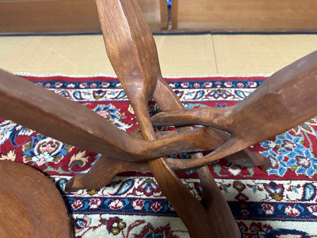 木彫 テーブル　花台 置物台 インテリア