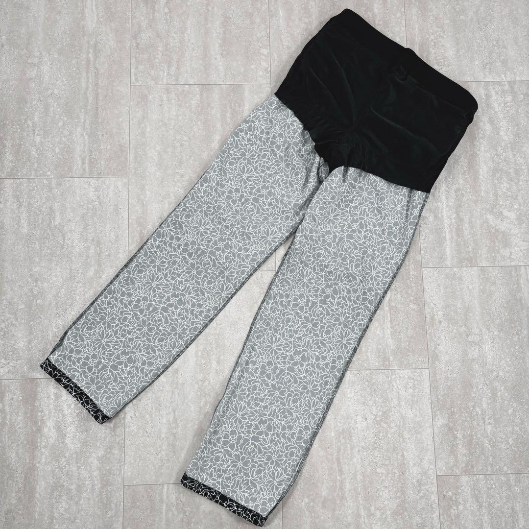 【マスターバニーエディション】ロングパンツ　花柄　黒x白　インナーガードル