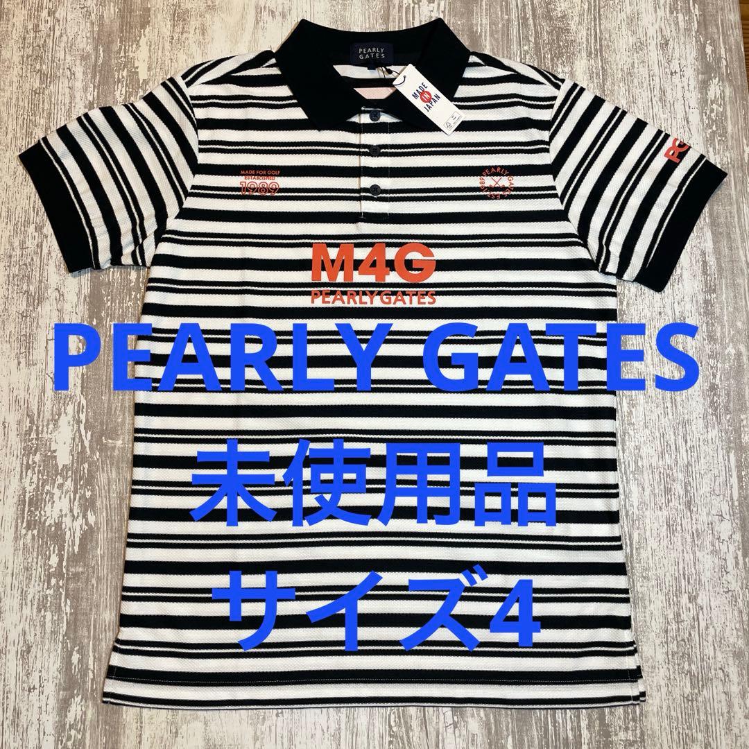 PEARLY GATES ゴルフウェア　ボーダー 半袖ポロシャツ サイズ4