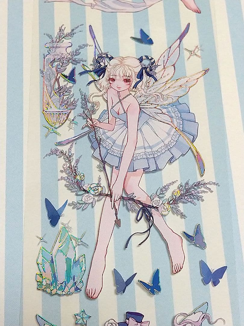 J1082＃精灵仙子(镭射银)么么公主切り売りで人物マステ女の子