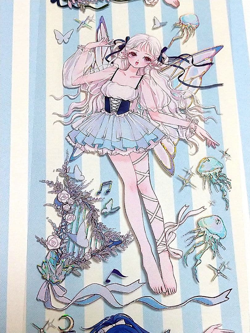 J1082＃精灵仙子(镭射银)么么公主切り売りで人物マステ女の子