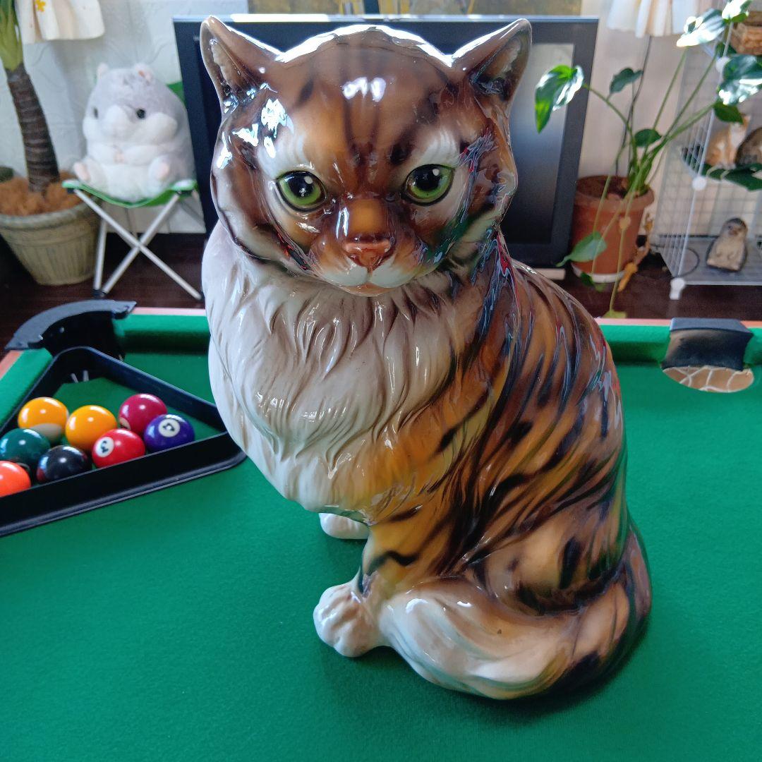 陶磁器 猫の置物約30cm