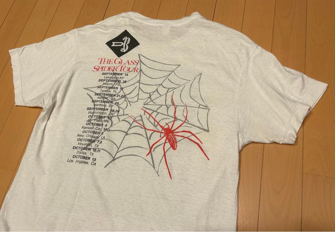 ミュージシャン DAVID BOWIE Glass Spider Tour Tee 1987s