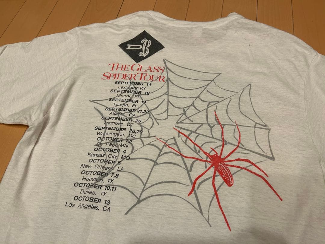 ミュージシャン DAVID BOWIE Glass Spider Tour Tee 1987s