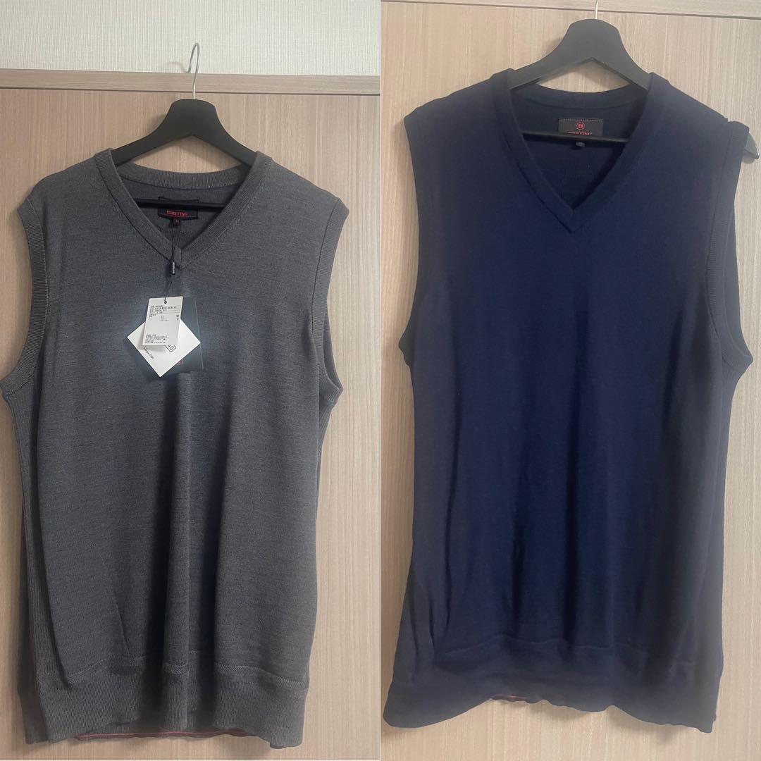 【未使用含む２点】BRIEFING メリノウール Vネックベスト XL