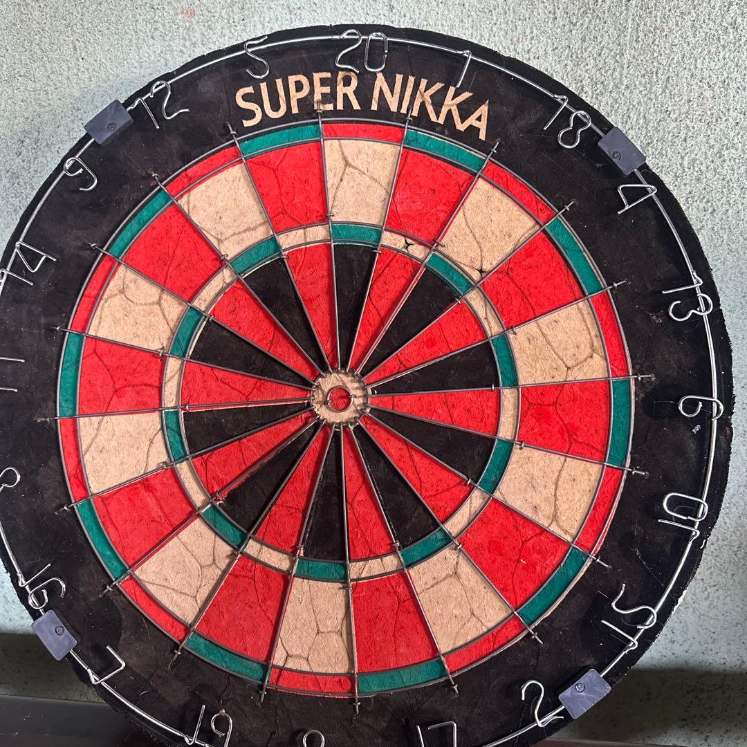 【ニッカ】【当時物】スーパーニッカ　木製ダーツボード　& キャビネット　アサヒ