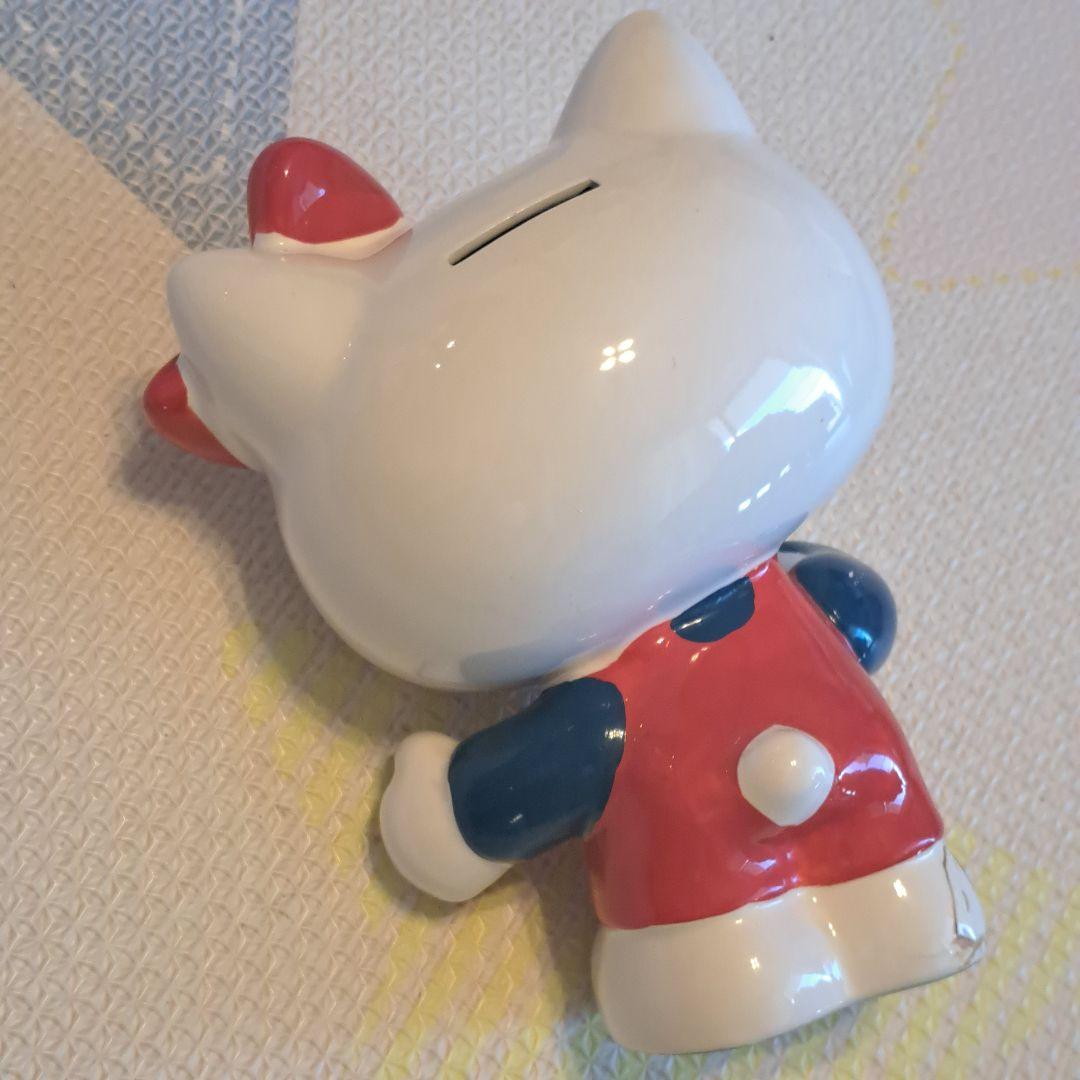 ハローキティ　陶器　貯金箱 立体　フィギュア　バンク　置物　レトロ