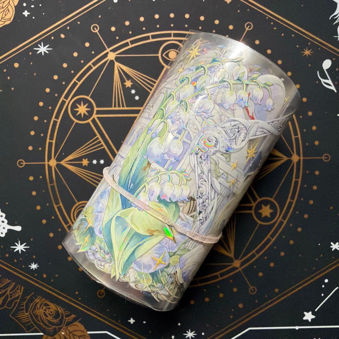 【8971】海外　マステ　中古巻　貝殻光マスキングテープ　吸血鬼　人物系