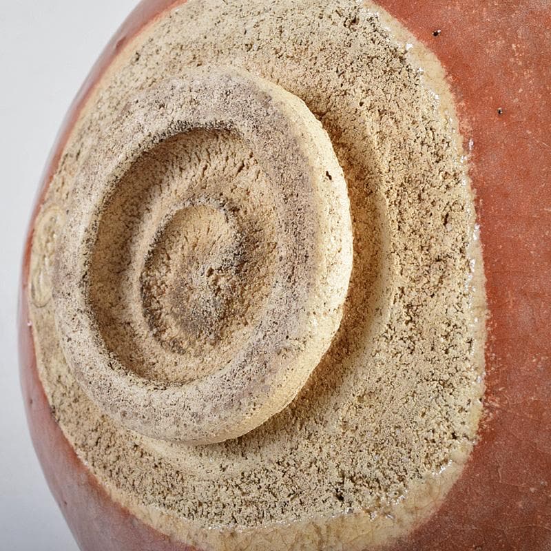 茶道具　十二代楽吉佐衛門　弘入作　立鶴絵付　赤楽茶碗　書付箱　M　R9346