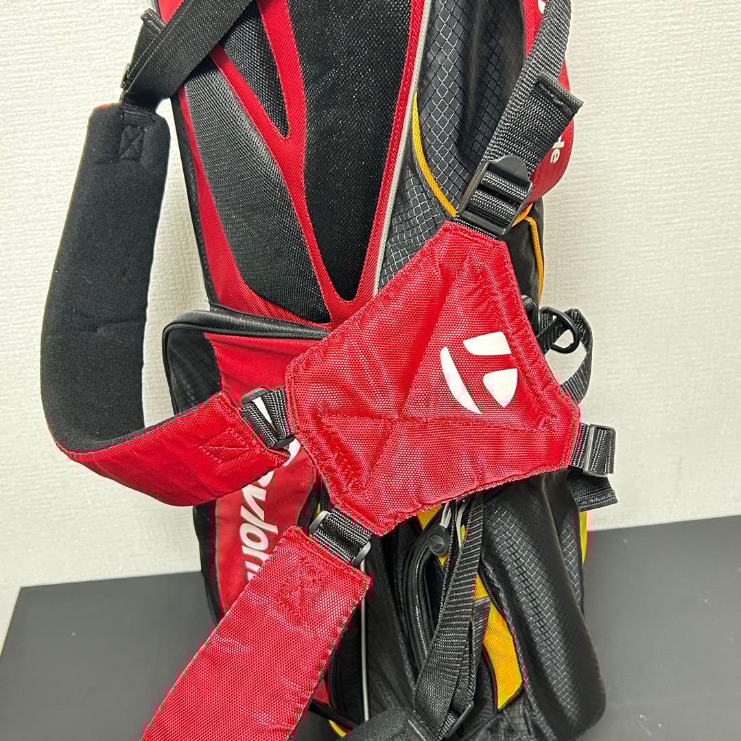 テーラーメイド 軽量スタンド キャディバッグ 7分割 綺麗め 赤/黄/黒