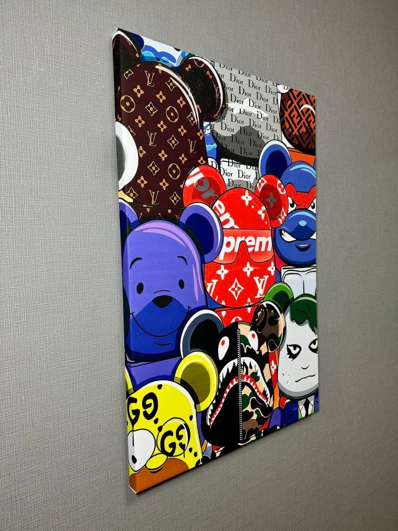 No.248木枠付きキャンバスアート　ブランドアートポスター　ベアブリック