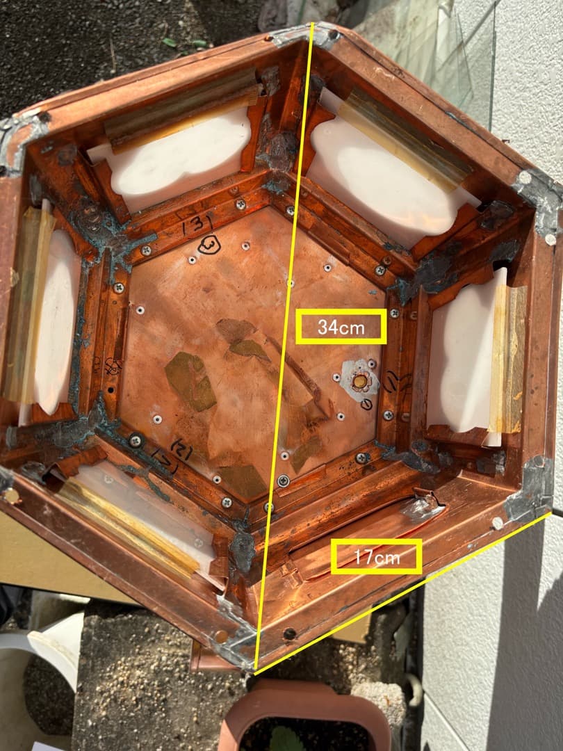 値下げします。 金灯籠　銅製　オリジナル製作品