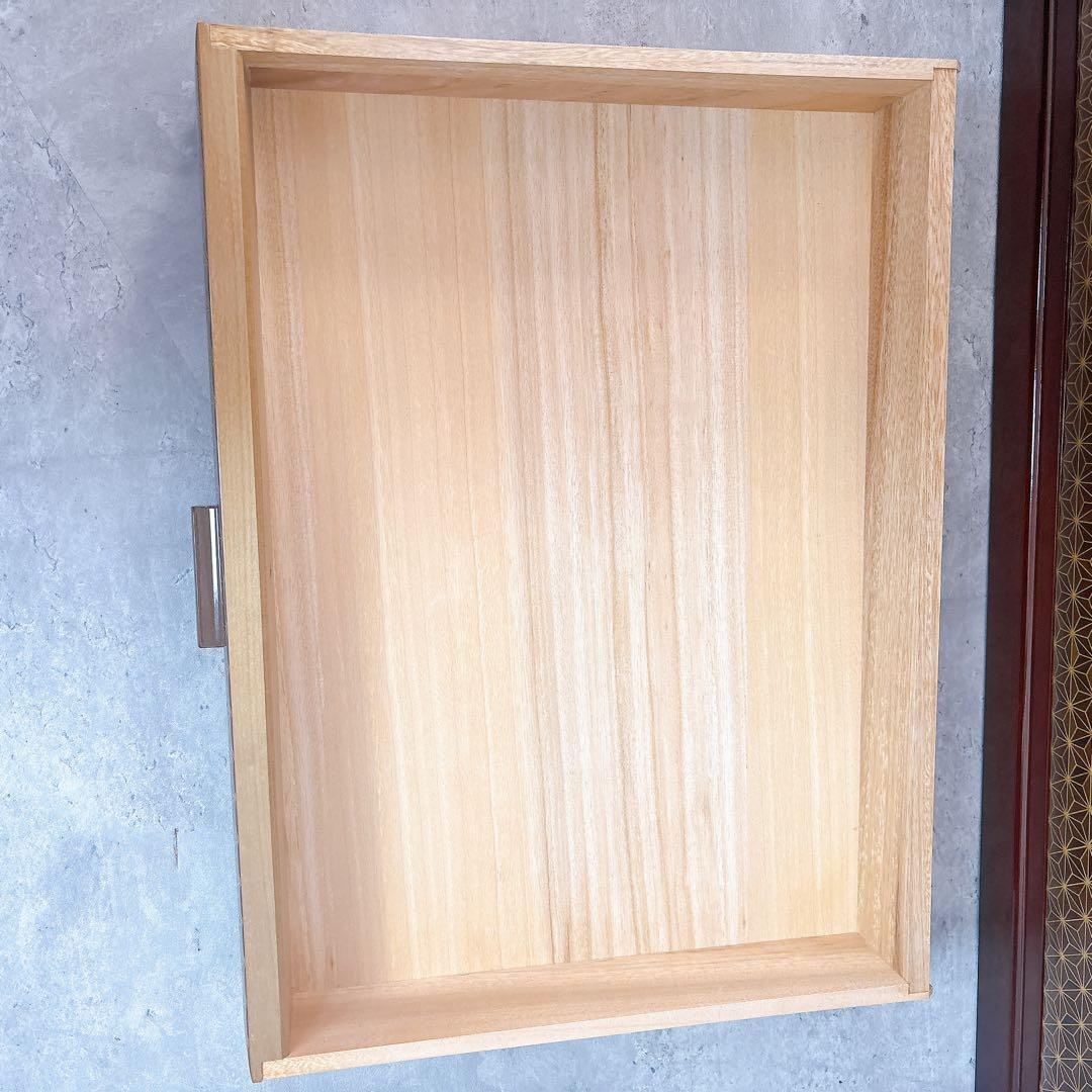 【極美品】露木清次作 箱根寄木細工　麻の葉模様 小箪笥　民芸家具