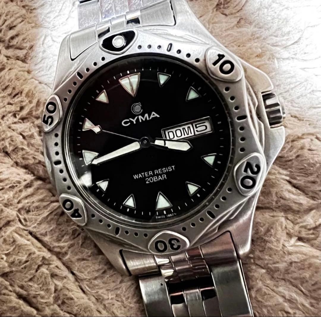 稼働美品　ビンテージダイバー　　スイス製品