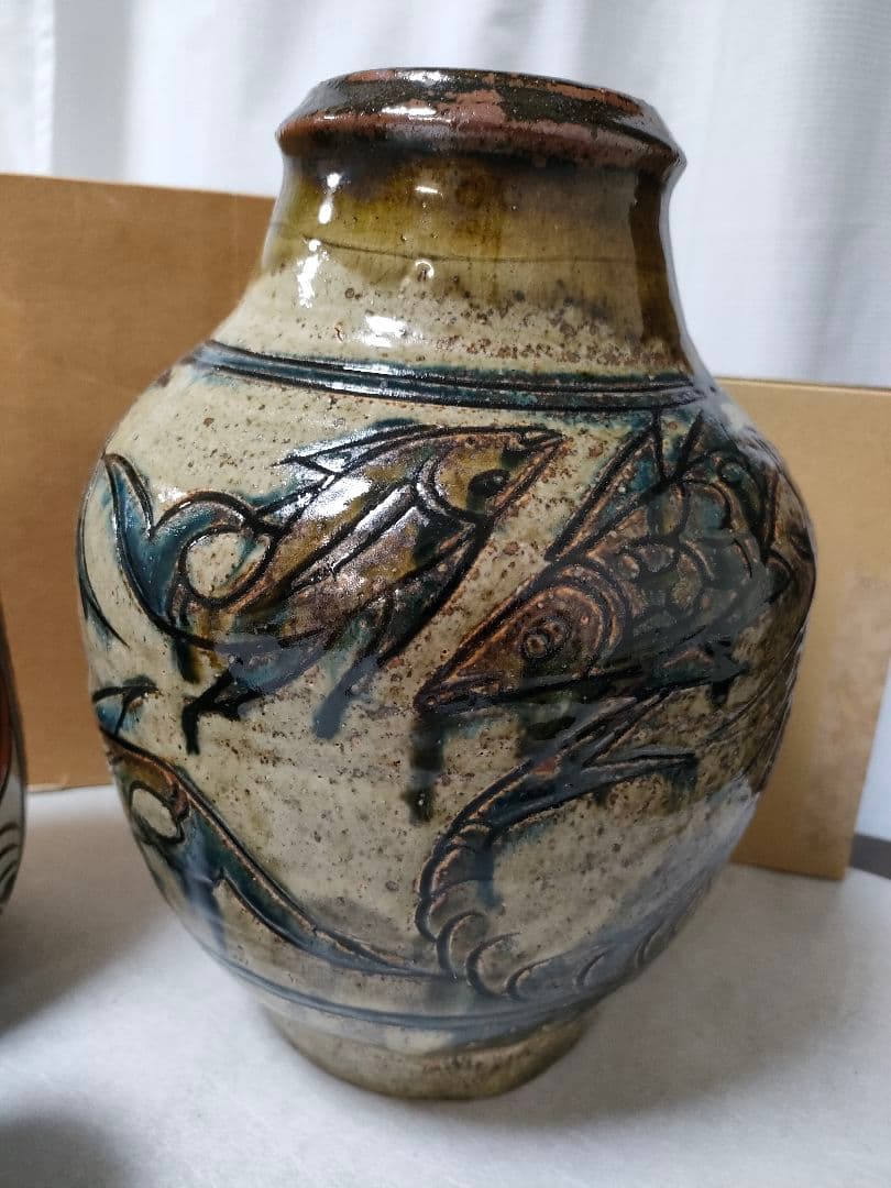 やちむん　金城次郎、裕三　宮城智　新垣勲　魚紋　まとめてセット　縁起物