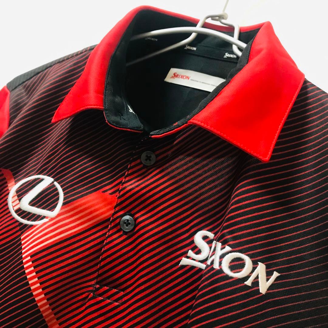 美品✴️SRIXON『松山英樹 コレクション ポロシャツ M』2016年／赤／黒