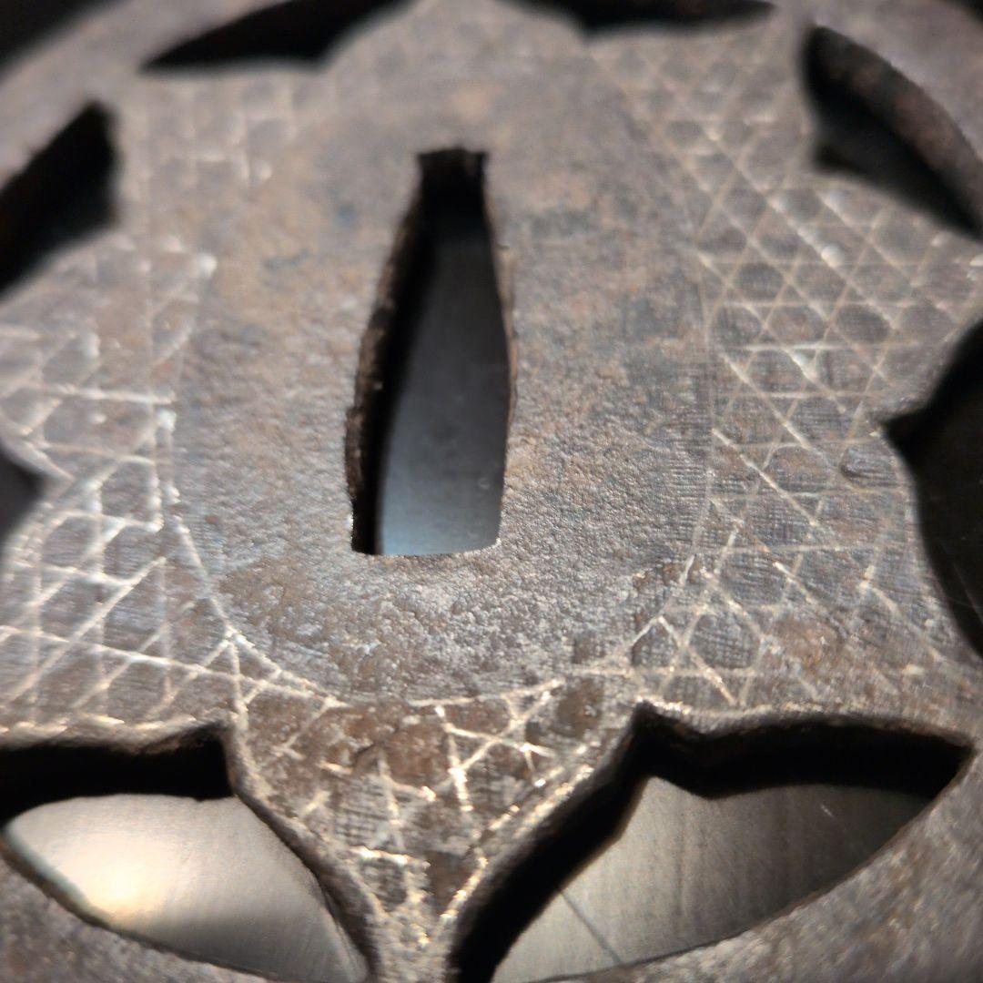 鍔　　銀象嵌鉄製8センチ