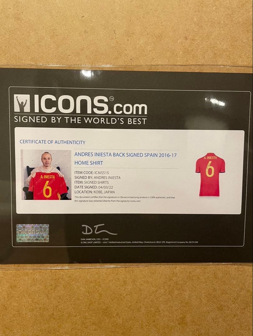 ドナテロ 【icons社 正規品】 イニエスタ サイン入り ユニフォーム