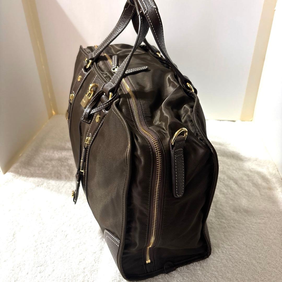 『新品未使用』SAZABYダークブラウン ボストンバッグ