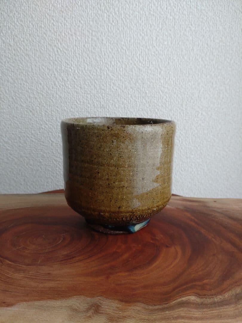 【無冠の帝王】西岡小十　朝鮮唐津茶碗　コバルト　窯変　黒唐津　黒高麗　椎茸高台