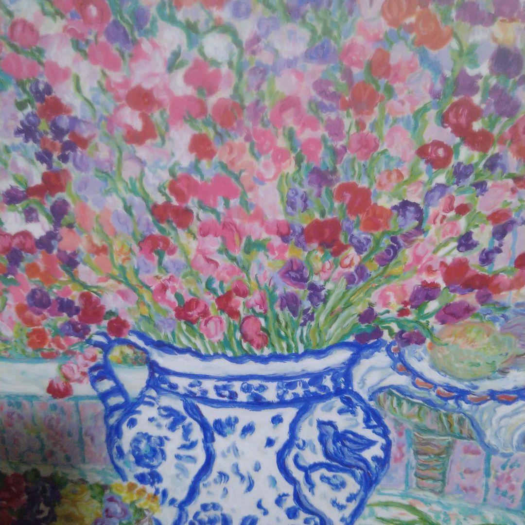 レスリーセイヤー　シルクスクリーン　フラワーファンタジー