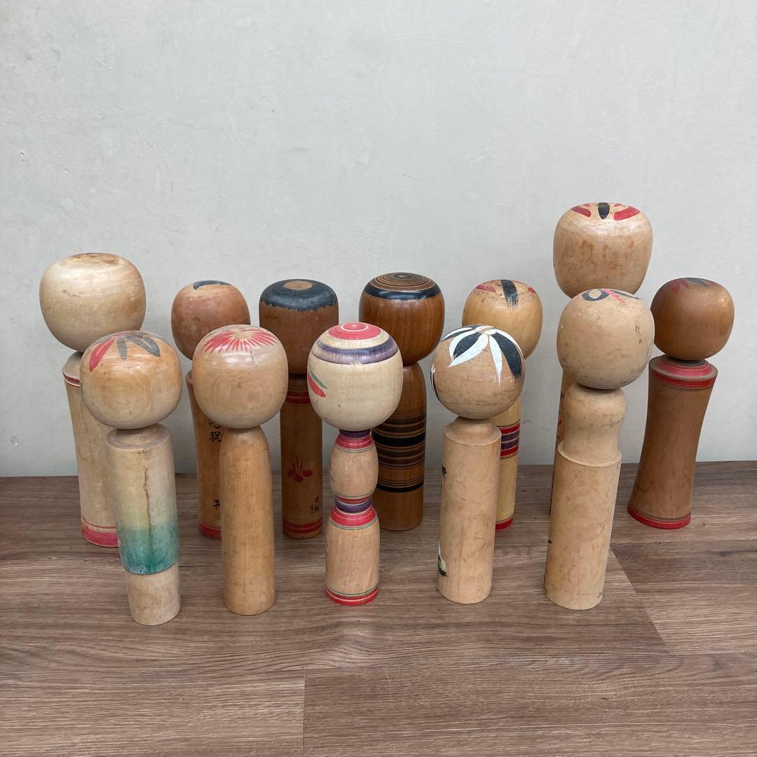 D-3 【希少】伝統工芸品 こけし 11点セット まとめ売り アンティーク レト