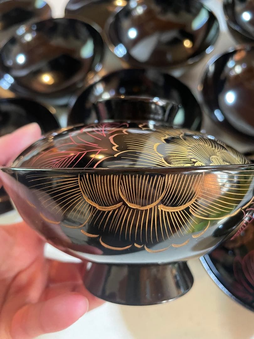 輪島塗吸い物椀10脚セット　送料無料 ビンテージ食器