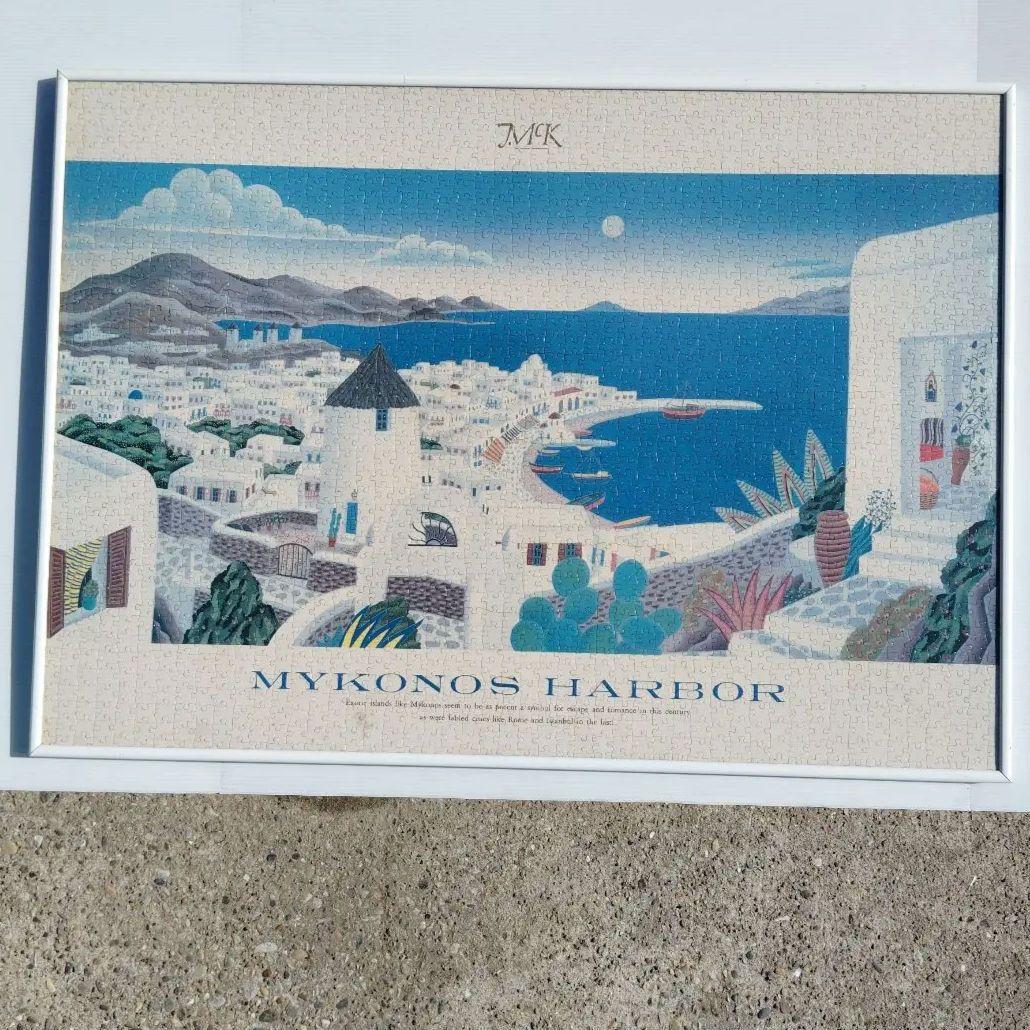 ビンテージ　トーマスマックナイト　ジグソーパズル　ミコノスハーバー 完成品