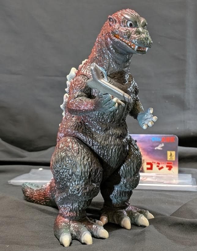 初代ゴジラ1954＋ジェット機（Ｍ１号）ヘッダー・外袋付ソフビフィギュア