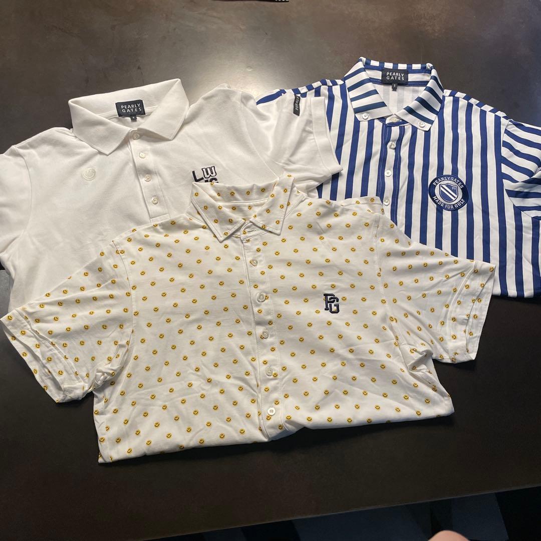 パーリーゲイツゴルフシャツ3枚セットサイズ５