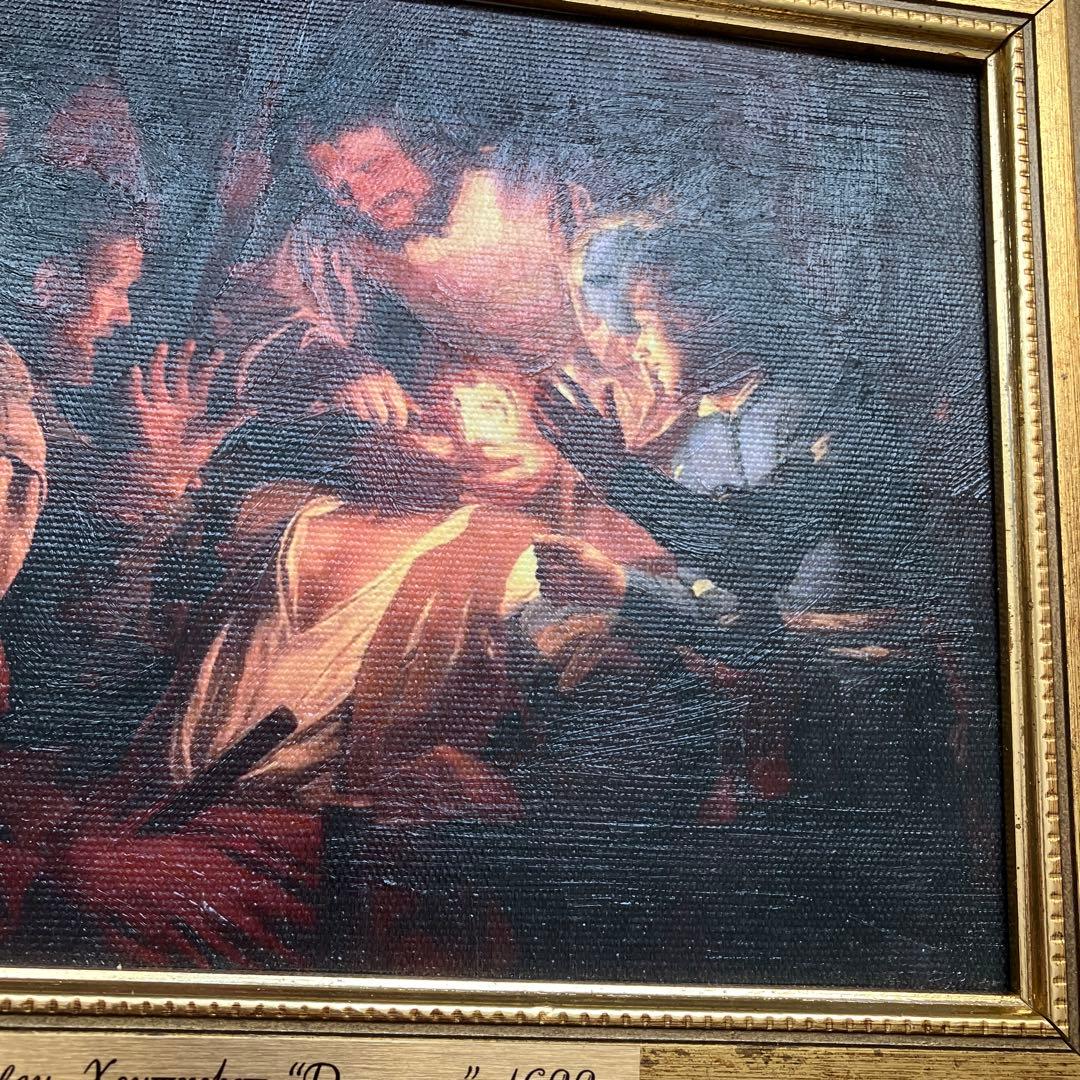 ヘリット・ファン・ホントホルスト 絵画 歯医者 ゴールド 額縁 ビンテージ レア