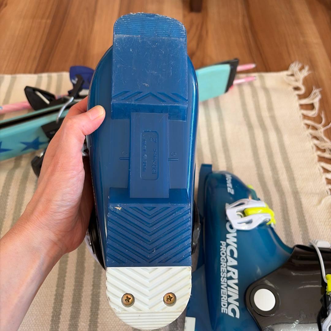 値下がり❣️子供用 スキー 4点セット バインディング、ストック、ブーツ20cm