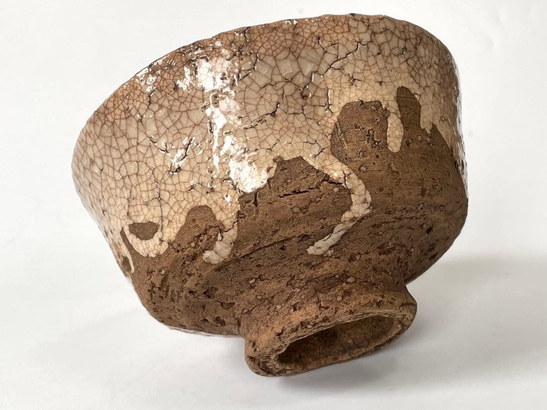 骨董　アンティーク　古萩　萩焼茶碗　久田宗也書付　銘閑庭　書付箱　共箱