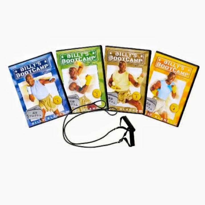 【値下げ】ビリーズブートキャンプDVD4枚セット+トレーニングバンド