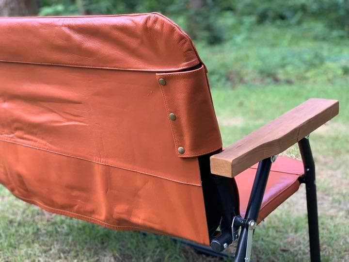 【超レア】本革＆天然木 鹿ベンチ専用カスタムカバーセット ライトブラウンレザー