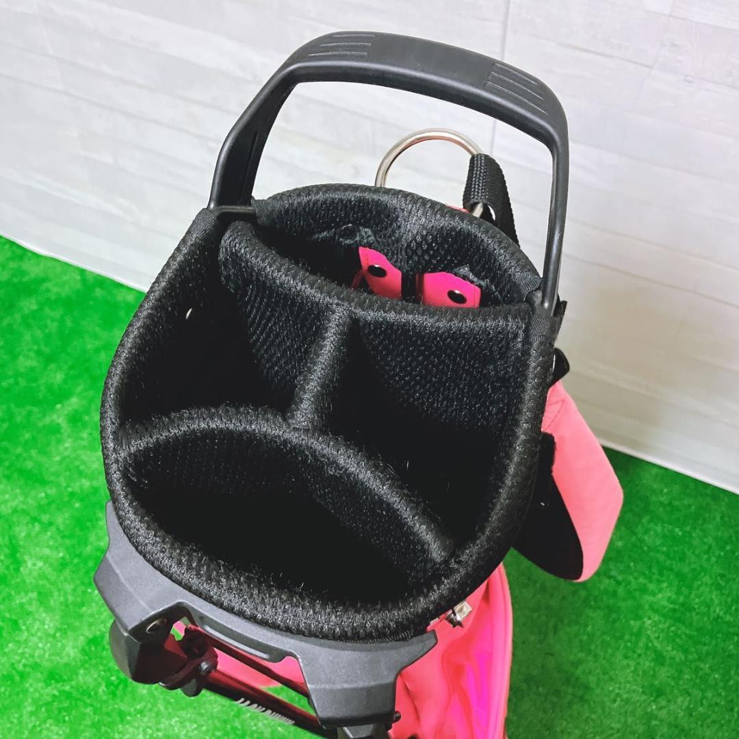 JACK BUNNY ゴルフ キャディバッグ ピンク 6.5型 スタンド式 軽量