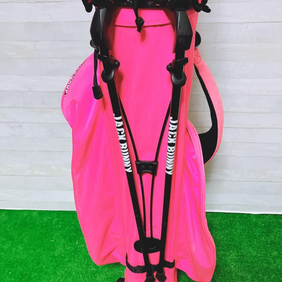 JACK BUNNY ゴルフ キャディバッグ ピンク 6.5型 スタンド式 軽量