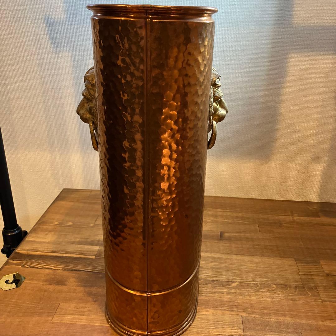 ライオン　傘立て　銅　アンティーク　激レア　オランダ製