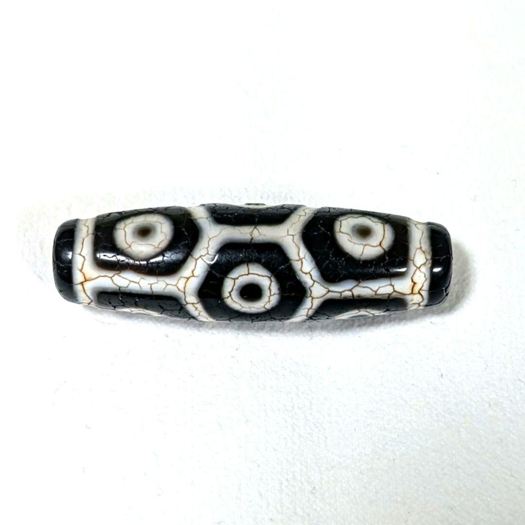 亀甲長寿九眼天珠（西蔵・老礦・龍紋）