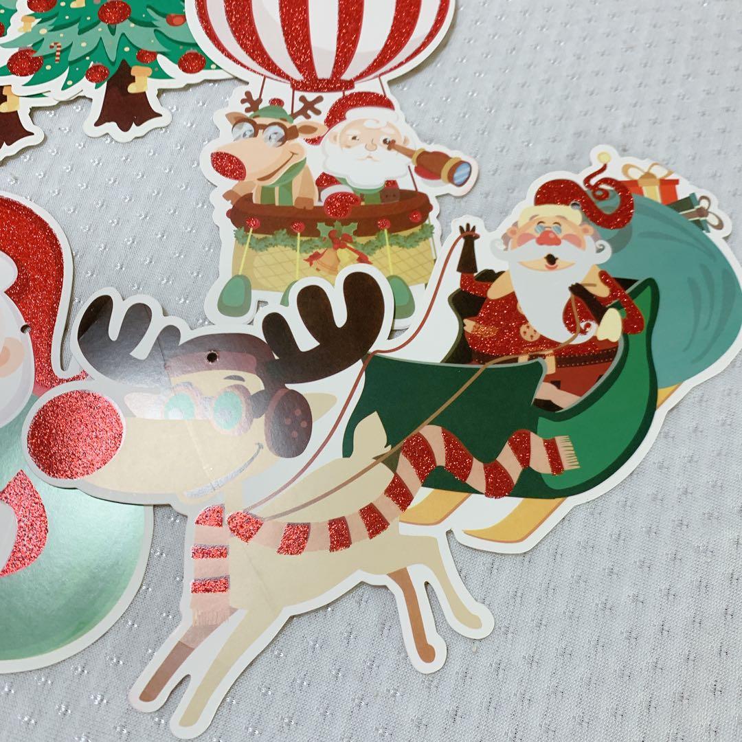 クリスマスバナー 旗 ハンギングバンティング、メリークリスマスバナー