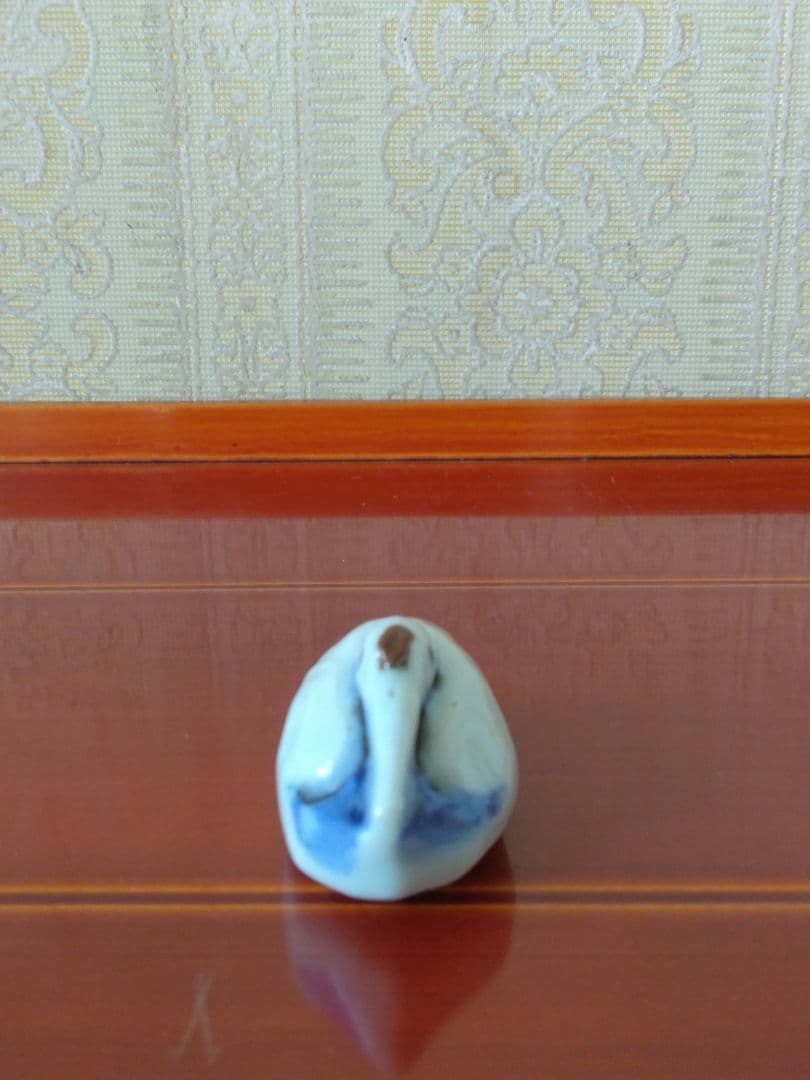 骨董　根付け　平戸焼　鳥