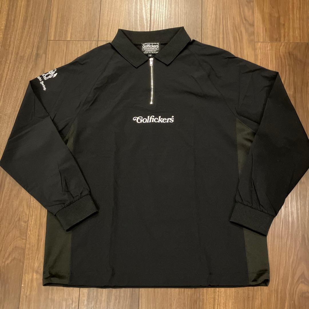 Golfickers Half Zip Stretch Shirts 黒 M