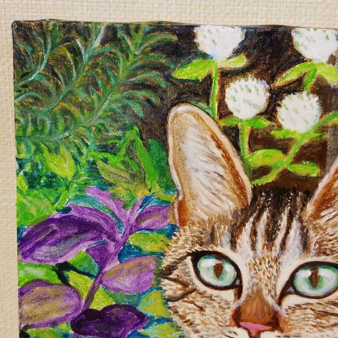 油絵　midori　　お出迎えするしおちゃん