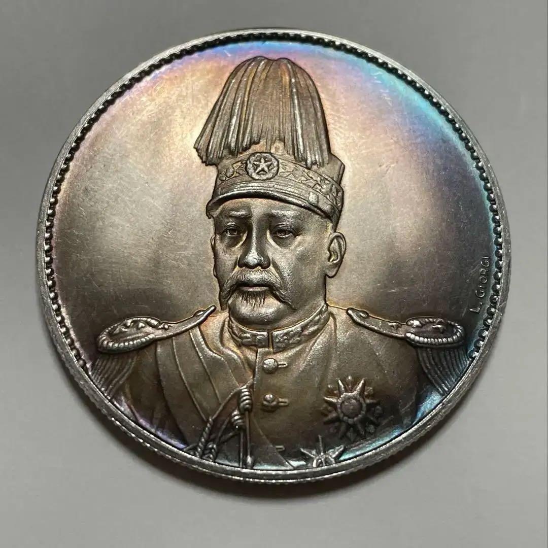 中国銀貨 袁世凱 サイン版 中華民国共和記念幣 銀貨古銭 重さ26.7g