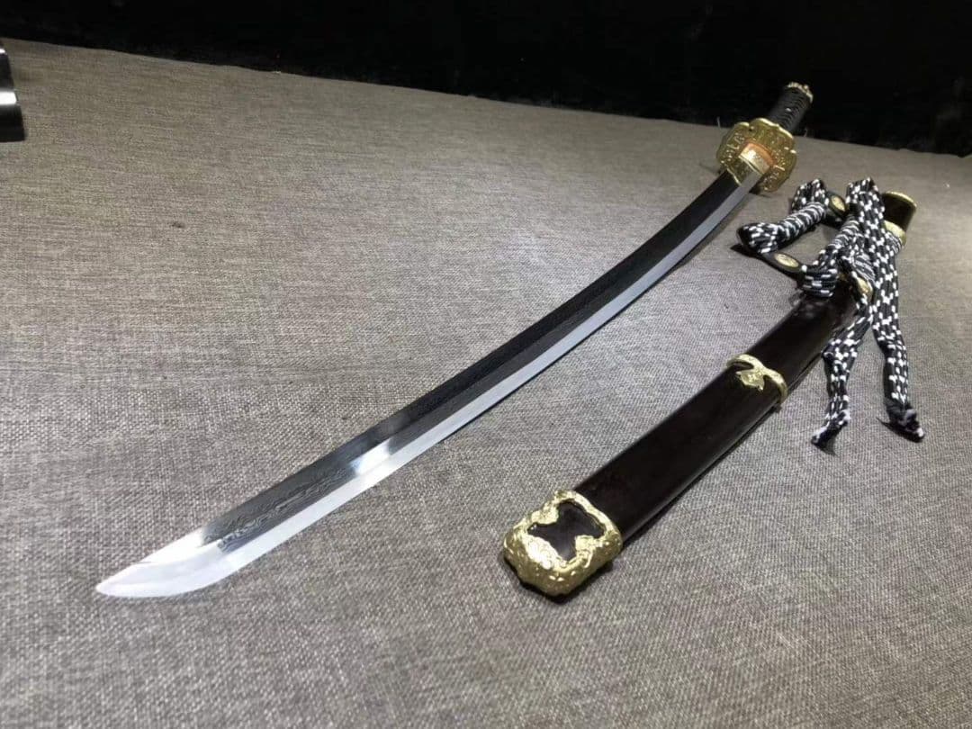 武具　刀装具　日本刀　模造刀   居合刀 銅装黒檀弱仕上研武士太刀