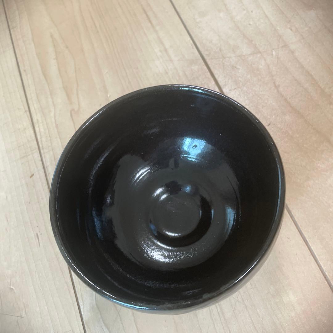 薩摩焼　野崎錦正造　黒釉茶碗茶　抹茶碗 骨董1-4