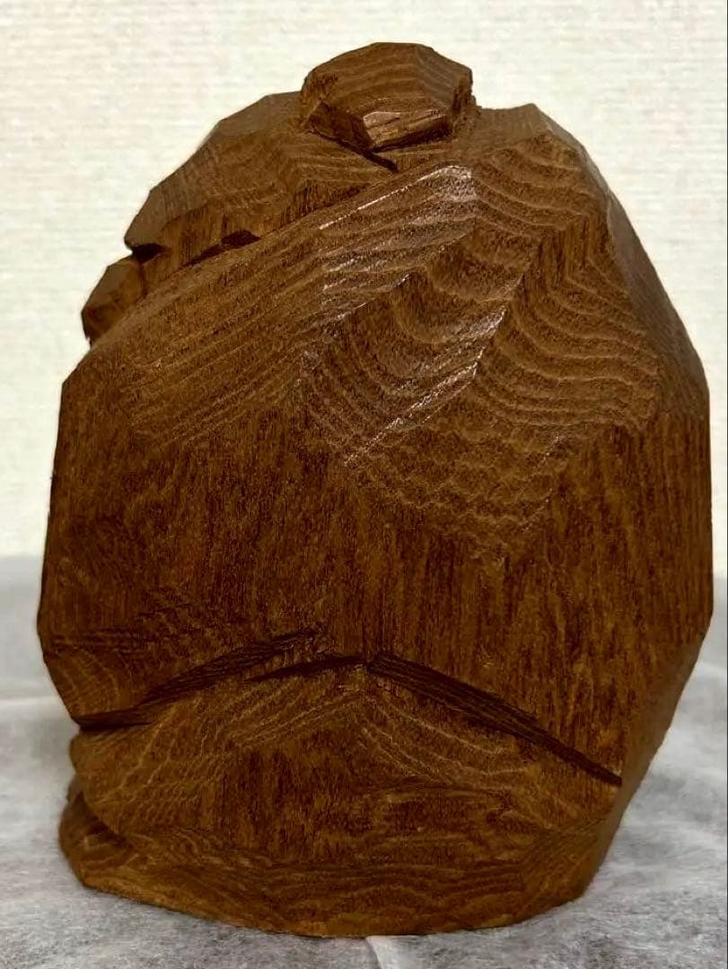 柴崎重行　眠り熊　木彫熊　1982